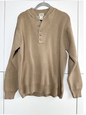 Vintage L.L.Bean Made in Australia 100% Cotton Sweater Cardigan Mens Large Brown